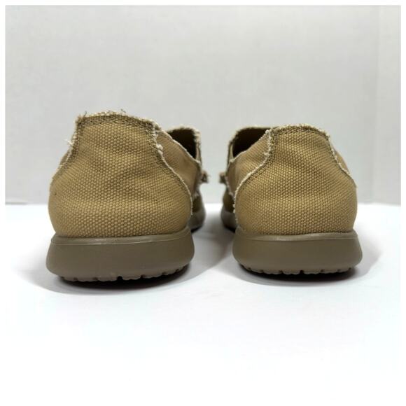 Crocs Santa Cruz Slip on Shoes Tan/Khaki Preppy Casual Outdoors Mens Size 8 - Picture 8 of 9